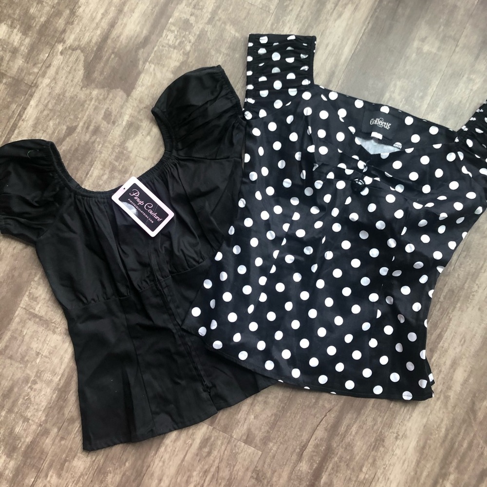 2 Pin Up Couture & Collectif Tops Size M